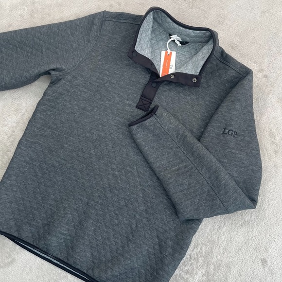 Marine Layer Corbet Reversible Pullover Sweater Men Small Charcoal Grey NWT $148